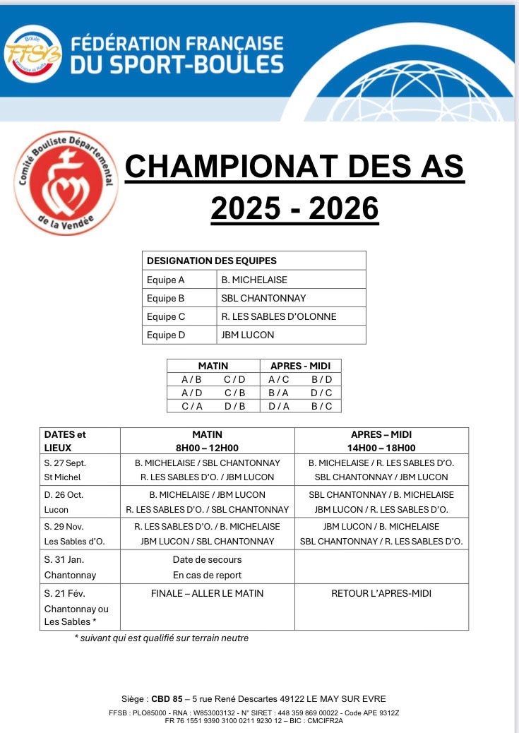 Championnat Départemental A.S.
