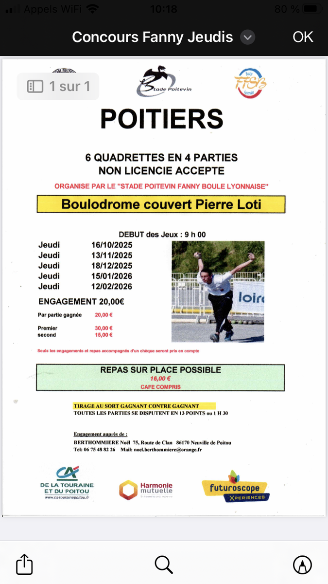 concours à Poitiers