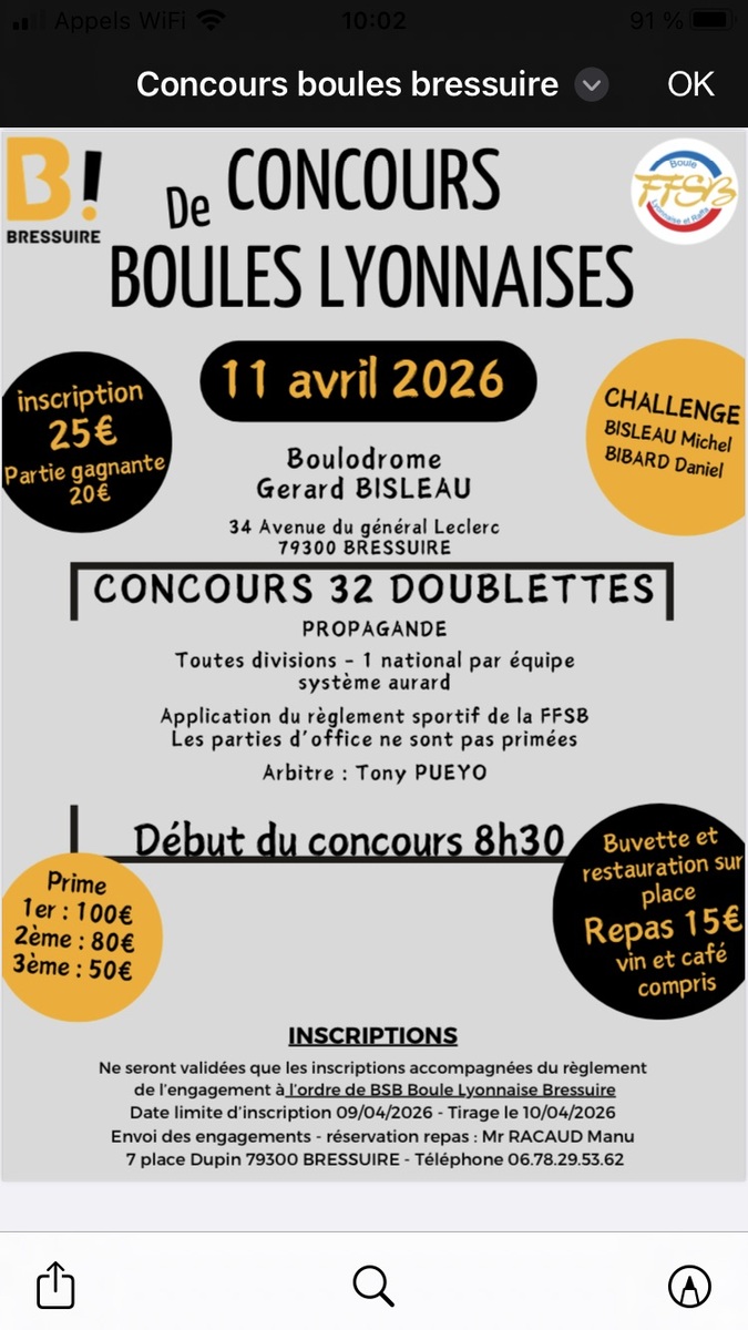 affiche 11 avril Bressuire