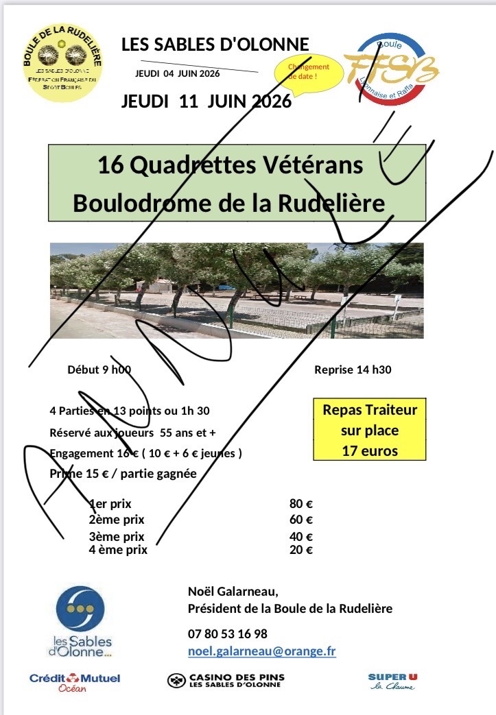 Annulation Concours Vétérans les Sables