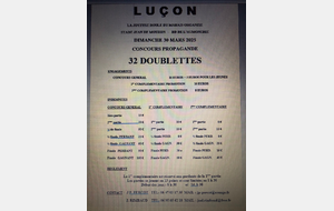 concours 32 D. du 3o mars Luçon