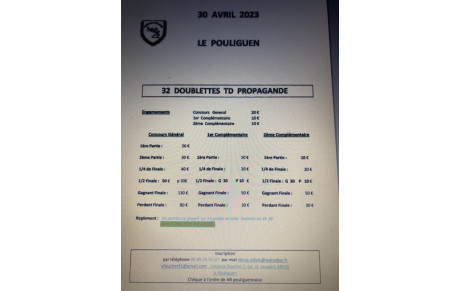 affiche concours du 30 avril Le Pouliguen
