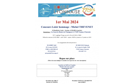 affiche concours 1er mai Tonnay Charentes