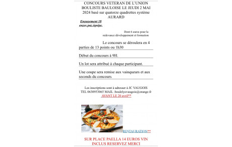 affiche concours la Baule le 2 mai