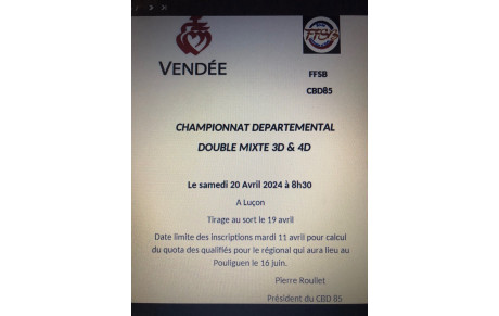 Championnat Départemental Doubles Mixtes