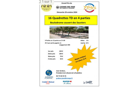 Les Sables, 16 quadrettes 20oct. 2024 