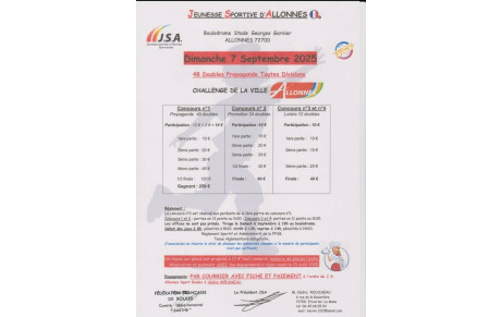Affiche concours 48 Doubles Allonnes
