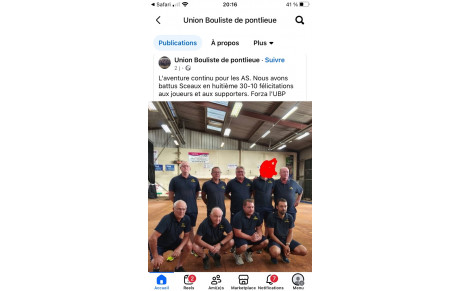 Résultat 8e de finale Championnat  A.S. 